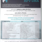 Plakat - pilotaż badań HPV-DNA
